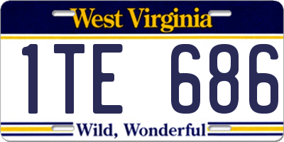 WV license plate 1TE686