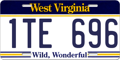 WV license plate 1TE696