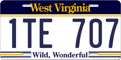 WV license plate 1TE707