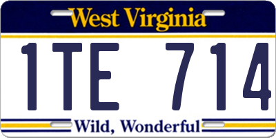 WV license plate 1TE714