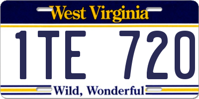 WV license plate 1TE720