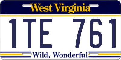 WV license plate 1TE761