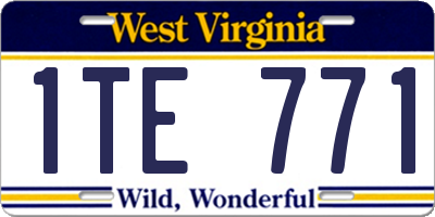 WV license plate 1TE771