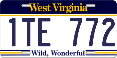 WV license plate 1TE772