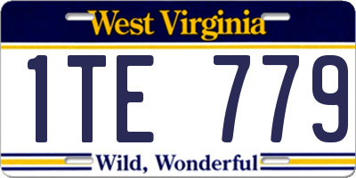 WV license plate 1TE779