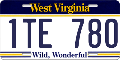 WV license plate 1TE780