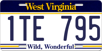 WV license plate 1TE795