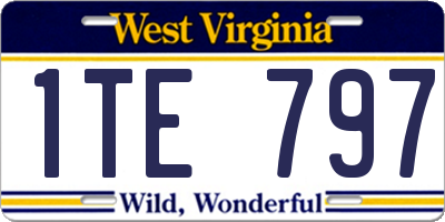 WV license plate 1TE797