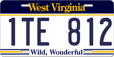 WV license plate 1TE812