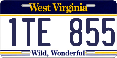 WV license plate 1TE855