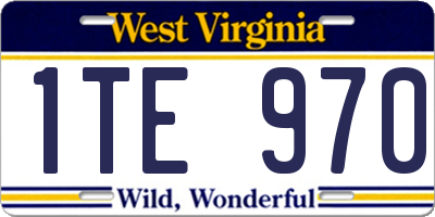 WV license plate 1TE970