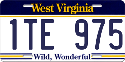 WV license plate 1TE975