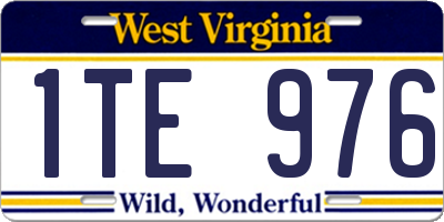 WV license plate 1TE976