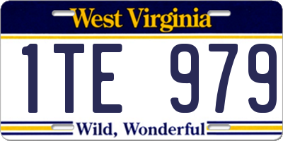 WV license plate 1TE979
