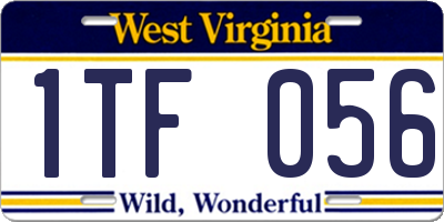 WV license plate 1TF056