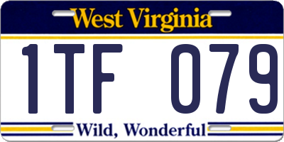 WV license plate 1TF079