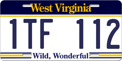 WV license plate 1TF112