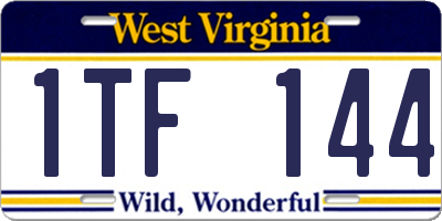 WV license plate 1TF144