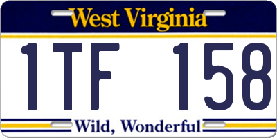 WV license plate 1TF158