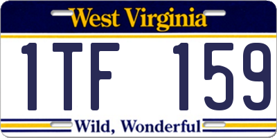 WV license plate 1TF159