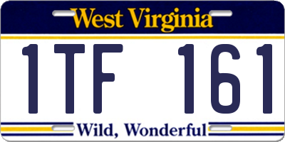WV license plate 1TF161