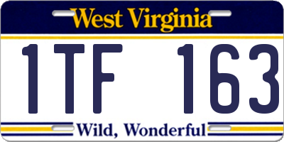 WV license plate 1TF163