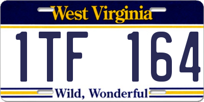 WV license plate 1TF164