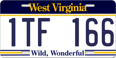 WV license plate 1TF166