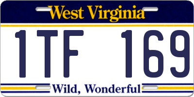 WV license plate 1TF169