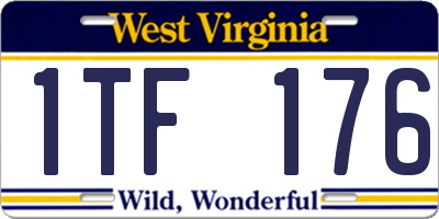 WV license plate 1TF176