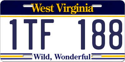 WV license plate 1TF188