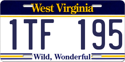 WV license plate 1TF195
