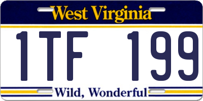WV license plate 1TF199