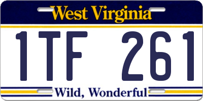 WV license plate 1TF261