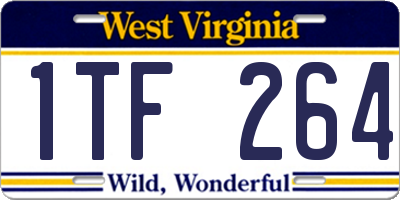 WV license plate 1TF264