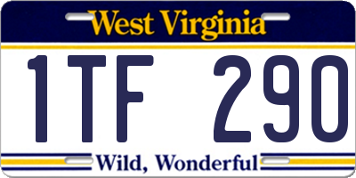 WV license plate 1TF290