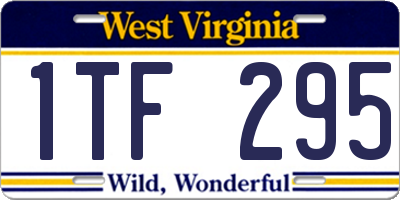 WV license plate 1TF295