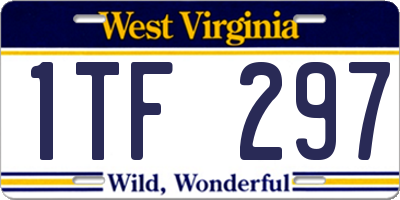 WV license plate 1TF297
