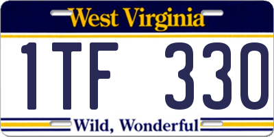 WV license plate 1TF330