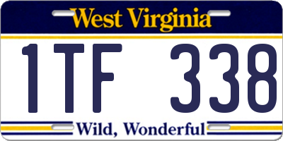 WV license plate 1TF338