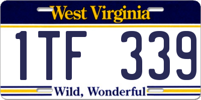 WV license plate 1TF339
