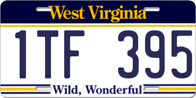WV license plate 1TF395