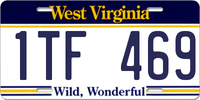 WV license plate 1TF469