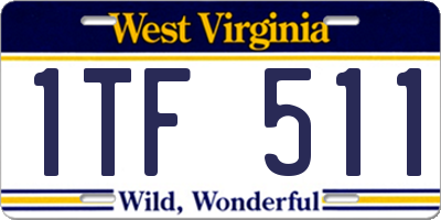 WV license plate 1TF511