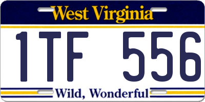 WV license plate 1TF556