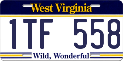 WV license plate 1TF558