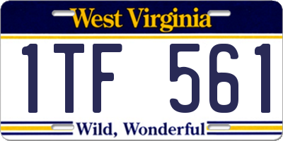 WV license plate 1TF561