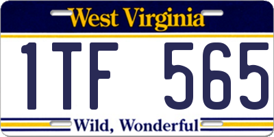 WV license plate 1TF565