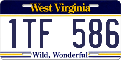 WV license plate 1TF586