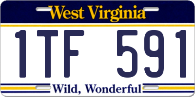 WV license plate 1TF591